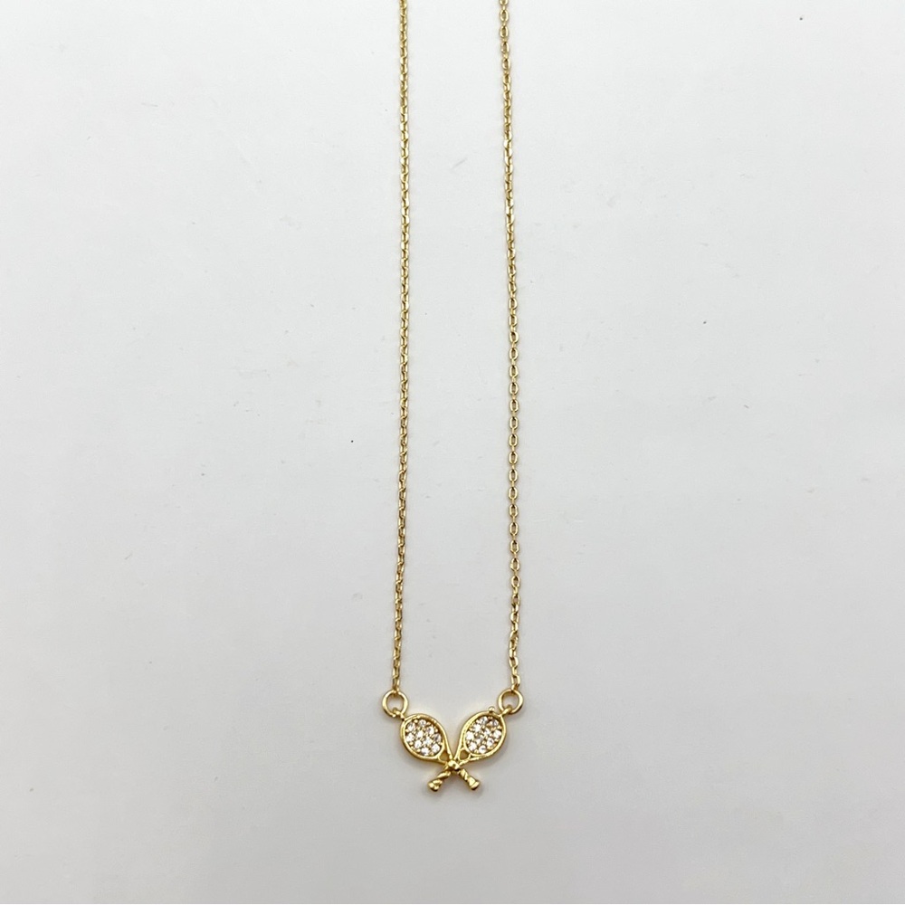 KS862-Kate Spade tennis racket necklace